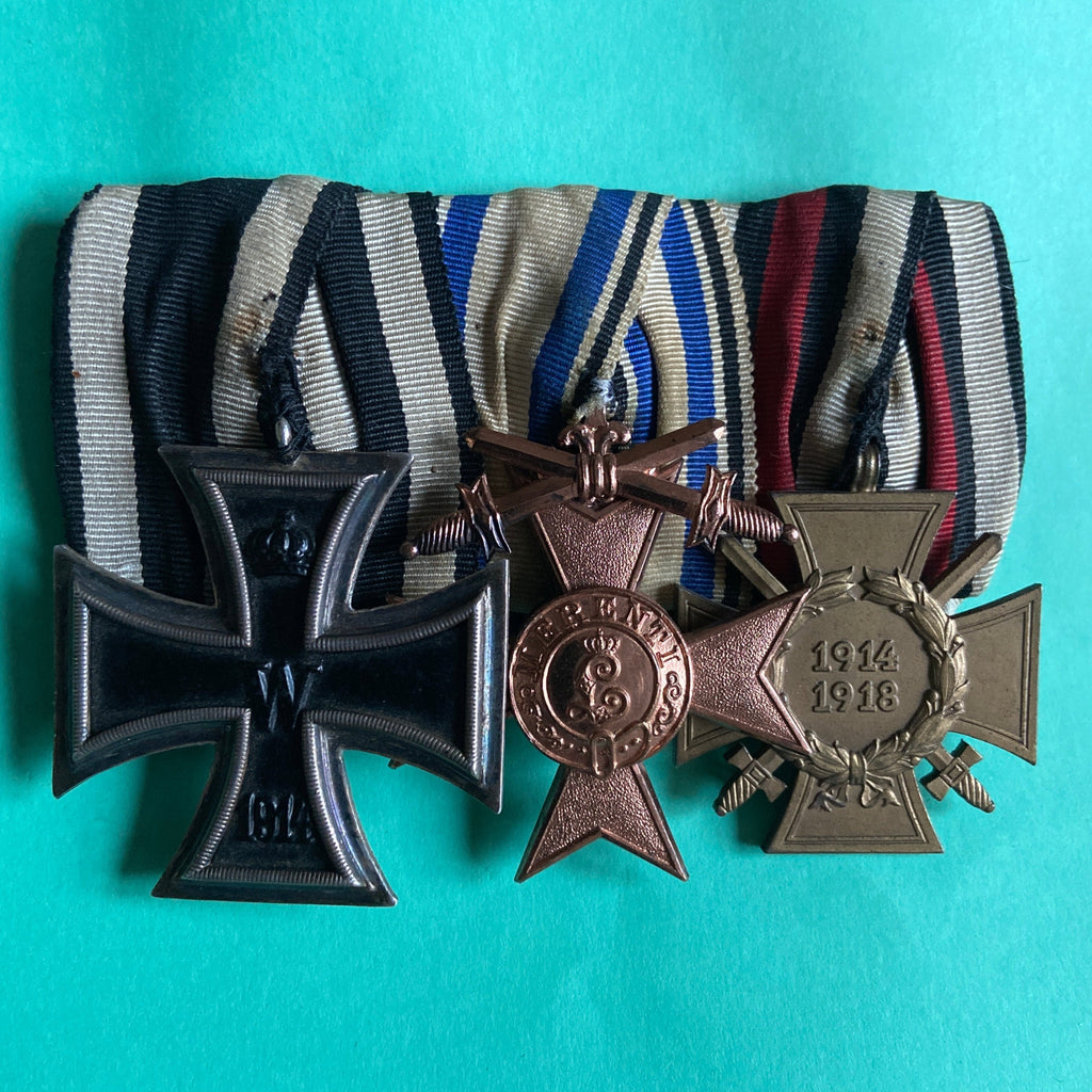 Germany, group of 3: Iron Cross, Cross of Merit with swords (Bavaria) & Cross of Honour with swords