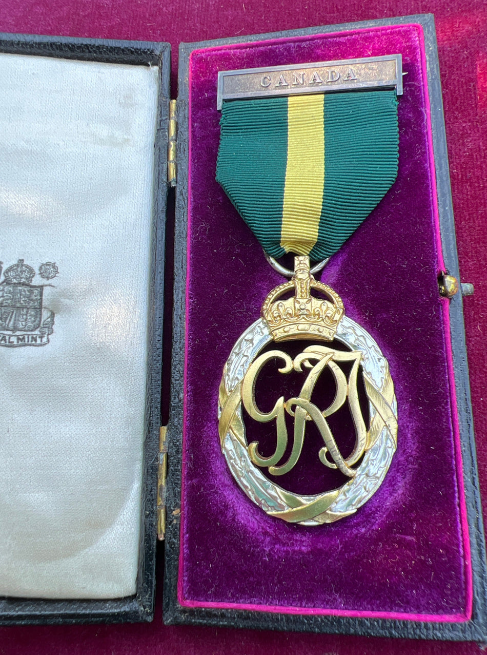 Territorial Decoration, Canadian issue, named to Honorary Major H. W. Burnett, Reverend Soldiers and Christian Association and Canadian Forces