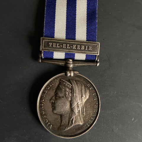 Egypt Medal, 1882, Tel-El-Kebir bar, to 12935 Bombardier C. Taylor, N/2 Brigade, Royal Artillery