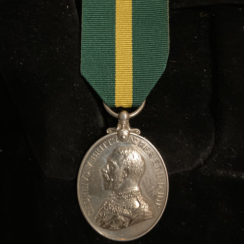 Territorial Force Efficiency Medal, George V version, to 317/ 866044 Sergeant Frederick G. G. Langdon, Royal Field Artillery