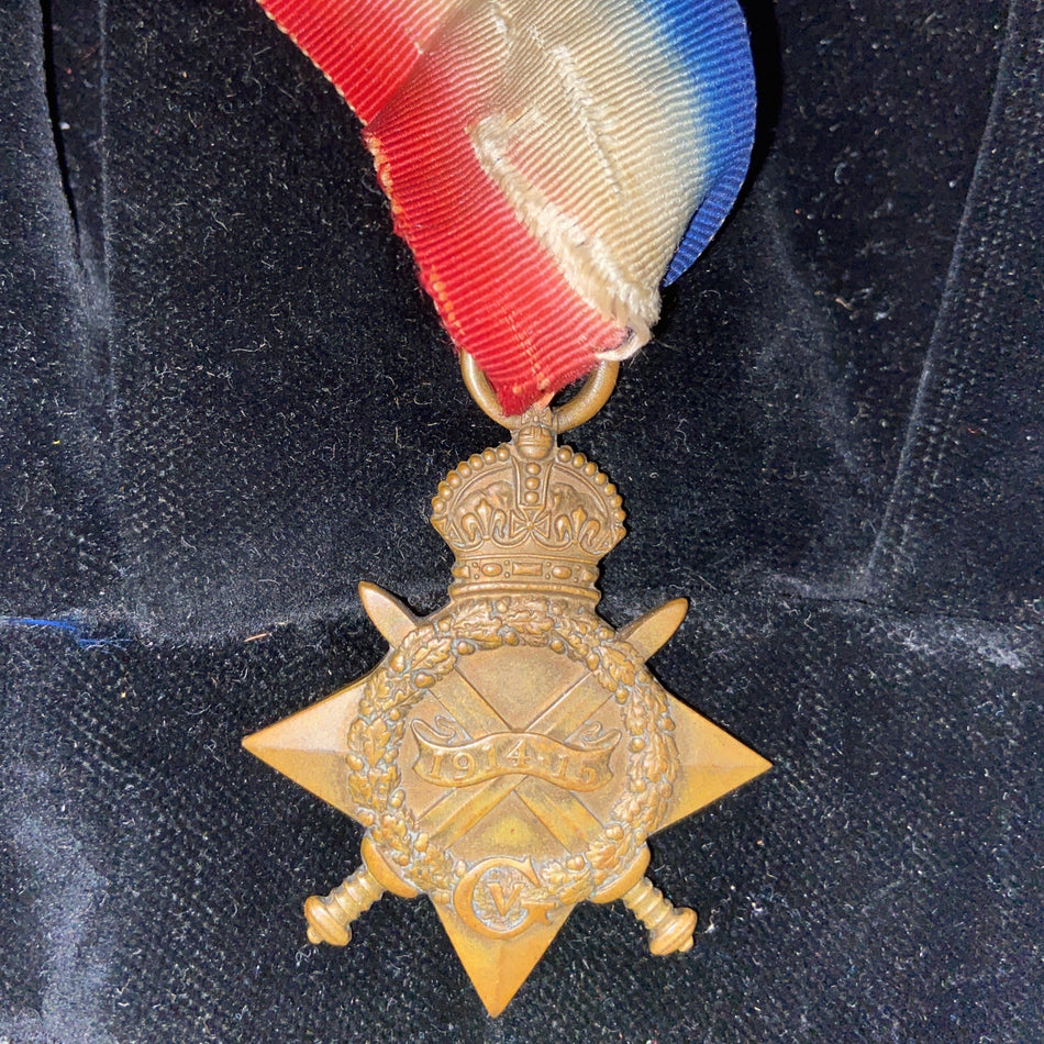 1914-15 Star to W-624 Pte. Charles Norman, 13 Cheshire Regiment (Port Sunlight Battalion), entitled to S.W.B.