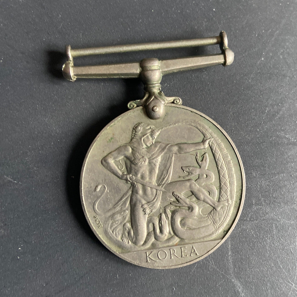 Korea Medal to 22653131 Private E. Wells, King's Regiment