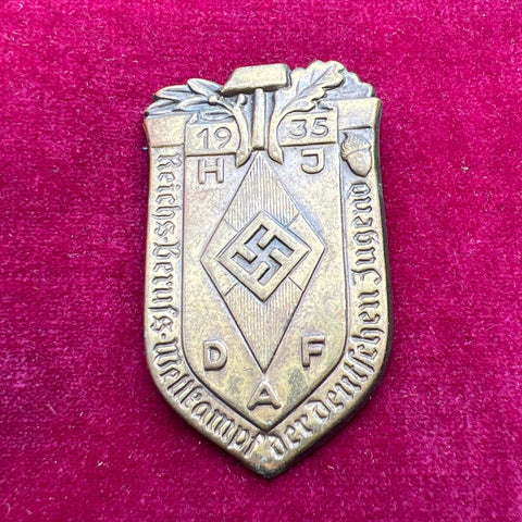 Nazi Germany, Hitler Youth rally badge, dated 1935