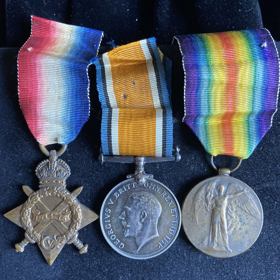 1914-15 Star trio to 1953 Cpl. E. J. Damm, Military Foot Police, France 29/11/1915