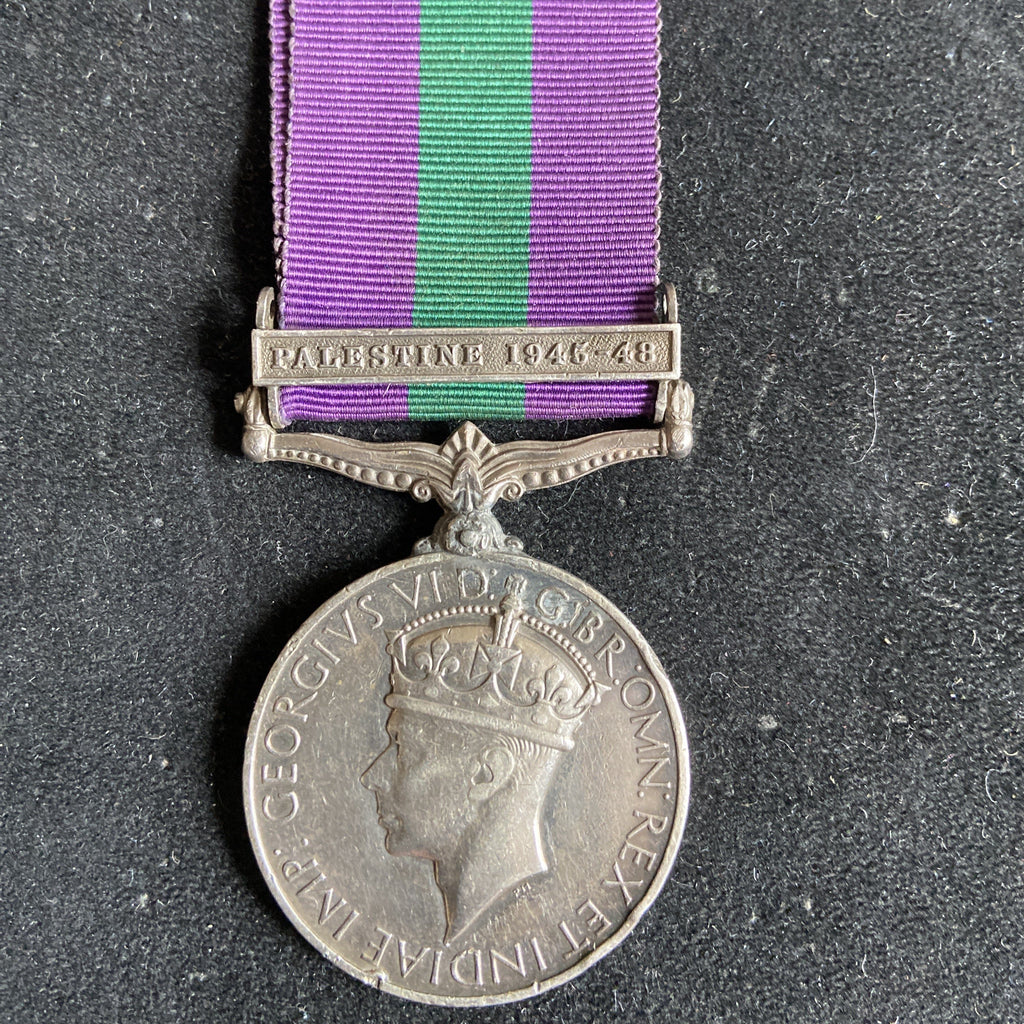 General Service Medal, Palestine 1945-48 bar, to 14833386 R. J. McGrath, Hertfordshire Regiment, some edge bruising