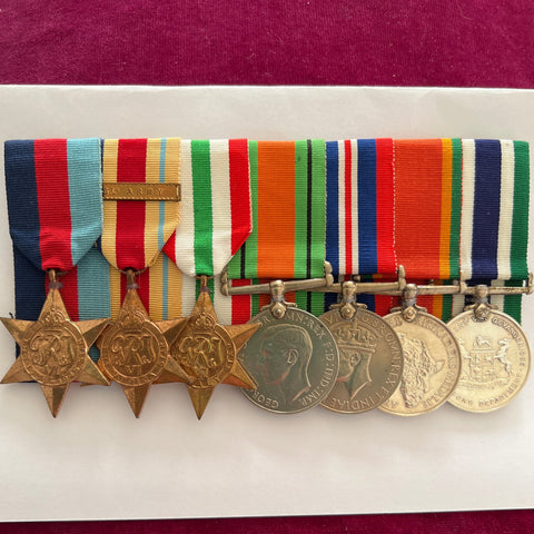 Group of 7 to 133979 Lorry Driver Barends Johannes De Bruyn, joined 25 Road Construction Company in 1940/ Bomb Disposal, Suez 1943, after the war joined the South Africa prison service c.1947 (Pollsmoor), 18 years service with medal 1st June 1969