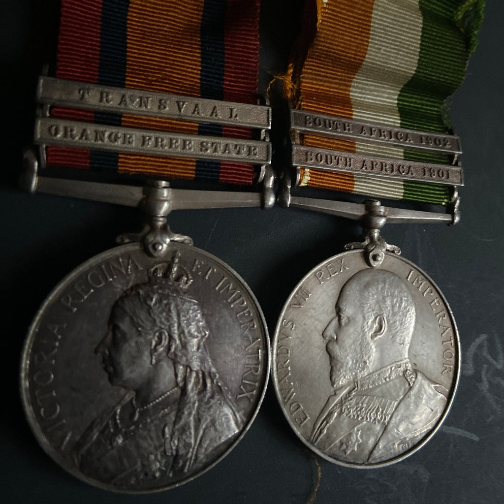 Queen's South Africa Medal/ King's South Africa Medal pair to Pte. R. Pillmer, 1 Royal Dragoons