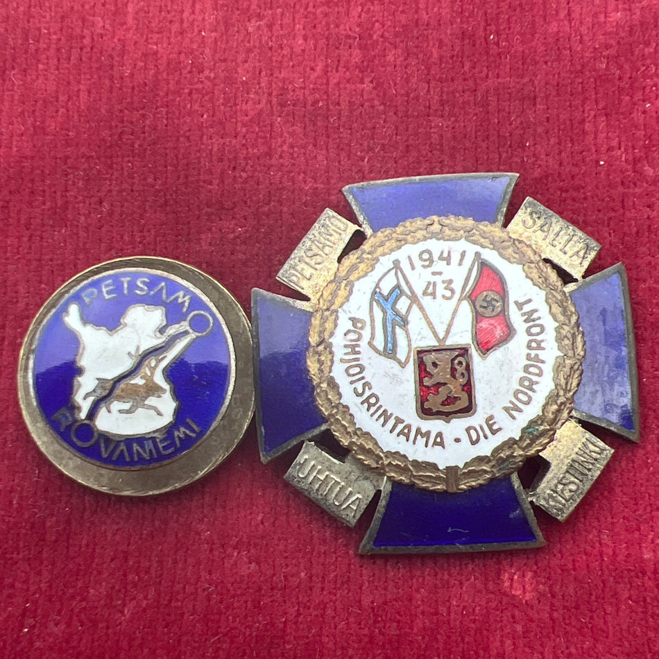 Finland, Volunteer Badge, dated 1941-43, with small badge