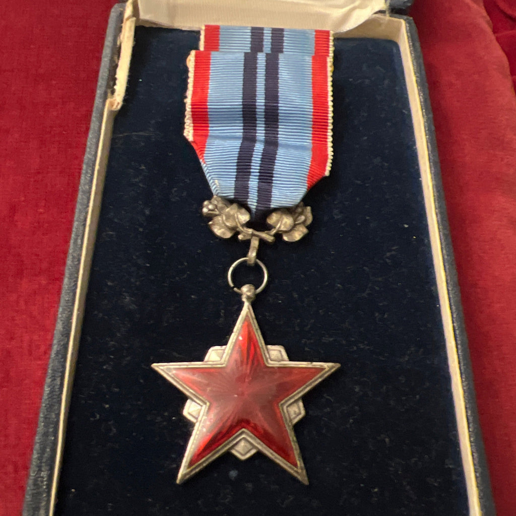 Czechoslovakia, Order of the Red Star, in case of issue, nicely marked on reverse, from 1946- 1990