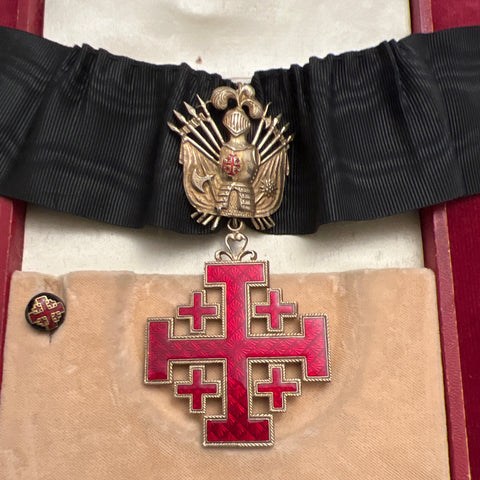 Vatican, Order of the Holy Sepulchre, commander, a fine example in silver gilt, complete with case