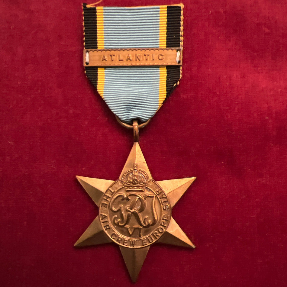 Air Crew Europe Star, Atlantic bar, both original and scarce