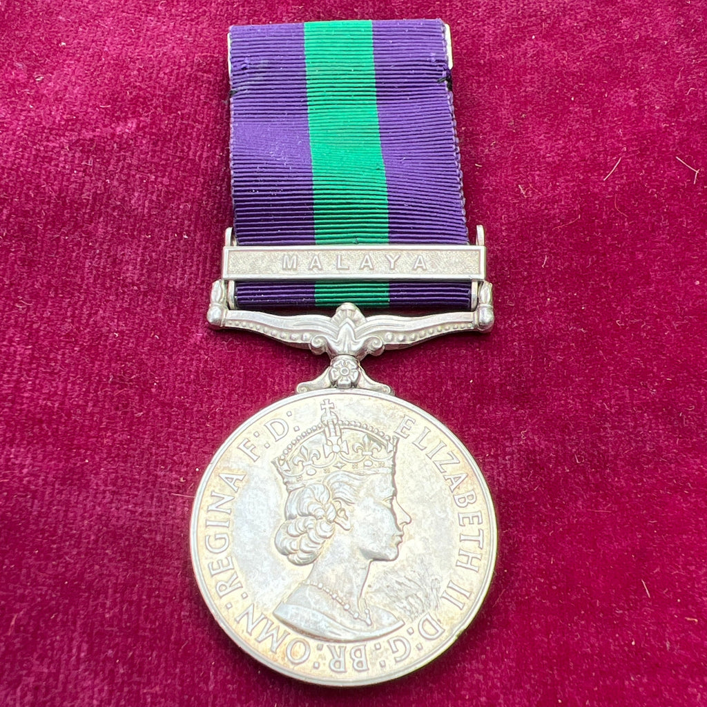 General Service Medal, Malaya bar, to T/19039977 Driver G. F. Foster, Royal Army Service Corps