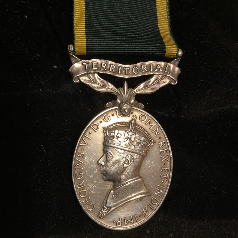 Territorial Efficiency Medal to 854891 W.O.1 Ivor Paul Fleming, 54 Heavy Artillery Regiment, Royal Artillery