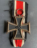 Nazi Germany, Iron Cross, unmarked, nice tone, with original ribbon
