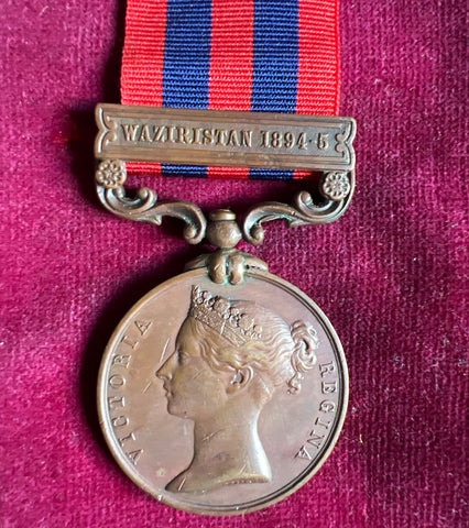 India General Service Medal, Waziristan 1894-5 bar, to Syce Lalha, 3 Punjab Cavy.