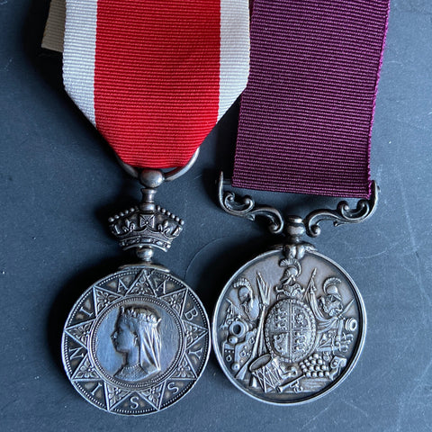 Abyssinian War Medal/ Army Long Service and Good Conduct Medal pair to 452 Battery Quater Master Sergeant R. Youngman, 5th Brigade, Royal Artillery