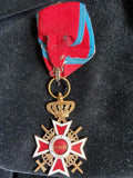 Romania, Order of the Crown with swords, officer class, military, in use until WW2