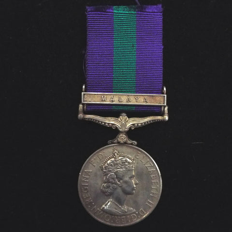 General Service Medal (Malaya clasp) to 22959031 Cpl. J. Leonard, R.W.Fus.
