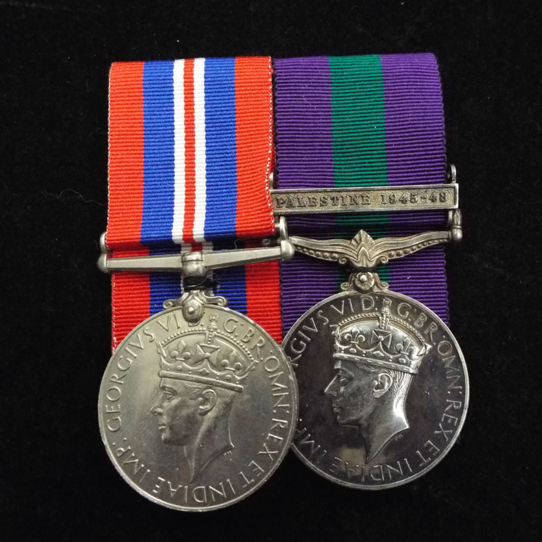 War Medal 1939 45 General Service Medal Palestine 1945 49 Clasp To War Medal 1939 45 General Service Medal Palestine 1945 49 Clasp To